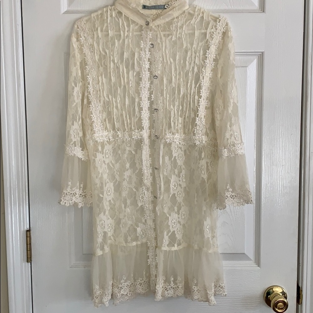 White Lace sheer blouse